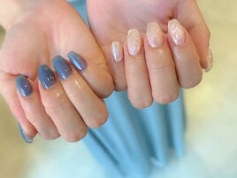 ホワイトニュアンス×ブルー