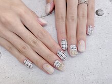 ネイル ビューティーマジック 葛西本店/ツイードクリスマスネイル