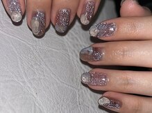 ネイルサロン ユーズ(USE.)/寒色フラッシュアレンジ