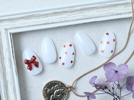 バレンタインネイル