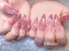 【アクリルスカルプ★長さだし】★ゴテキラ★アート10本/つけ放題180分¥15800