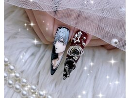 痛ネイル 推しネイル ロング