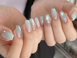 夏ネイル・ブルーネイル