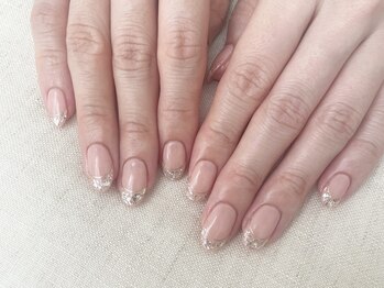 エムスラッシュ ネイル センター北店(M.SLASH)/パラジェル ガラスフレンチ風