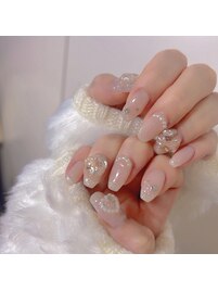 白×冬ネイル