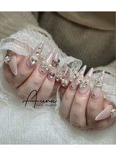 オーラネイル(Aura Nail)/上品ピンク姫ネイル