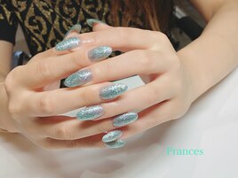 ワンカラー　ブルーラメ