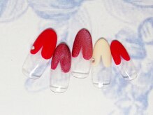 ネイルライフ(NailLife)/ハートフレンチネイル