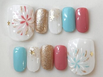 カラ ネイル 中津店(calla nail)/夜空の花火