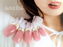 アグニークリッシェ(Agunik Riche)/【ガラスフレンチネイル】