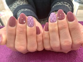 冬の大人可愛いニットネイル☆