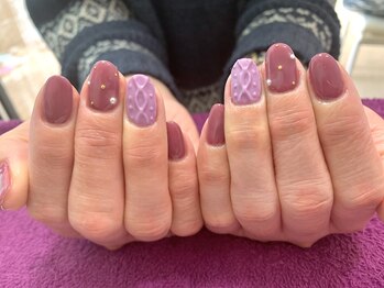 冬の大人可愛いニットネイル☆