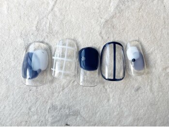 アイネイルズ 梅田店(I nails)/個性派シースルーネイル¥8200