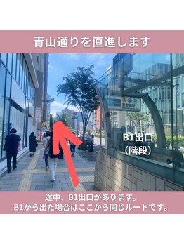 ジェジル 表参道(JAEJIL)/青山通りを直進します