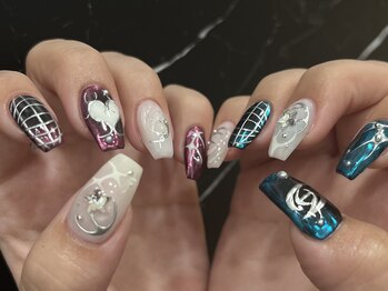 モカ 心斎橋(moca by Lee)/【Aina】ミラーネイル