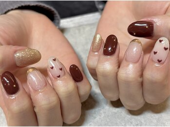 ネオリーブシェリエ 浅草店(Neolive cherie)/手書きハートネイル☆