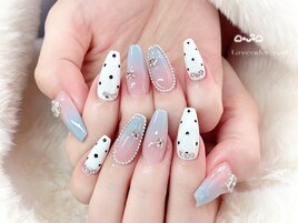 水色★ドット