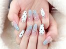 水色★ドット
