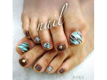 シキ(SIKI)/ターコイズ×ブラウン秋フット