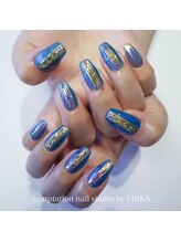 テンプテーション ネイル スタジオ(Temptation nail studio)/クリアブルー ネイル