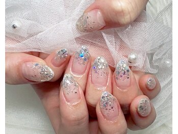 ジェー エス シー ネイル(J.S.C.nail)/ラメグラデーション/シルバー