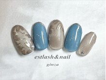 ターコイズフラワーネイル