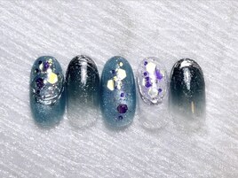 ブルーラメネイル