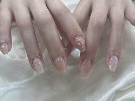ベージュネイル/レースネイル