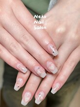 ネコ(Neko)/チーク&ぷっくりハートネイル