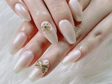 ジパング(Zipang)/パール付きワンカラーネイル