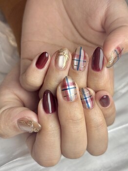 ロレ(lole)/クリスマス★冬チェックネイル