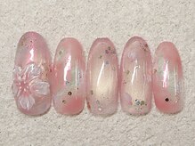 リノ ネイル(Rino nail)/4月の新作804r3桜ピンク