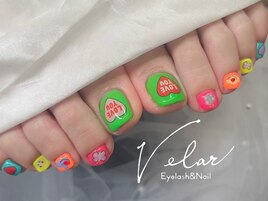 蛍光フットネイル☆