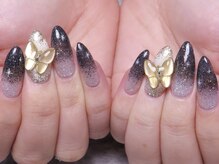 モルフォ 千駄ヶ谷(Morpho)/キラキラ3Dホーリデーネイル