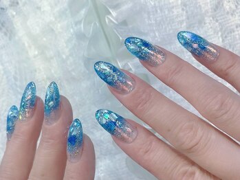 キャッツアイトーキョー 高円寺店(Cat's eyeTOKYO)/BLUE夏ネイル
