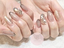 ジーエスネイル(GS NAIL)/スキニーフレンチ/埋め尽くし
