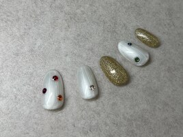 カラフルストーンネイル