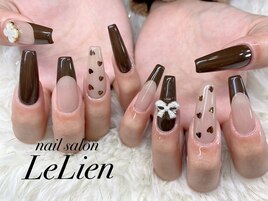 チョコレートハートネイル
