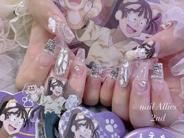 イニシャル 痛ネイル フィルイン