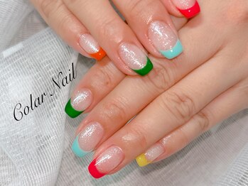 コラールネイル 本町(Colar Nail)/ポップで弾けるフレンチ！