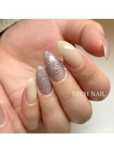 レッシュネイル サロンアンドスクール(RECH NAIL salon&school)/手描きフラワー＊