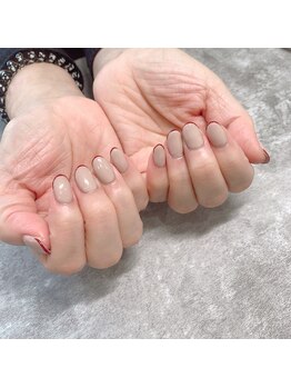 リンネ(Rinne)/ベージュ×ボルドー