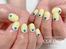 カラーズ ネイル アンド アイ(COLOR'S NAIL&EYE)/ワンカラー＋ハートホロ