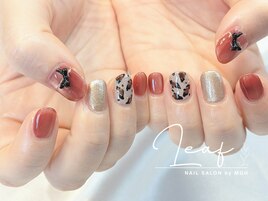 定額S/秋ボルドーレオパード