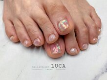 ネイルアトリエルカ(nail atelier LUCA)/W-782 大人可愛いフット氷ネイル
