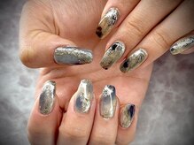 ヌル ネイル 堀江(NURU NAIL HORIE)/アシメ鉱石ニュアンスネイル☆