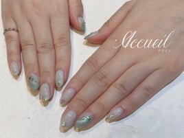 爽やかニュアンスネイル