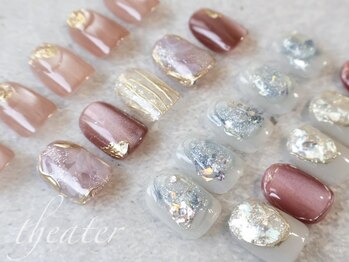 シアター(theater)の写真/【シンプル～トレンド◎ニュアンス×ink art】毎月デザイン更新！monthlyコース：simple¥7000/持ち込みも♪