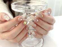 カラフルストーン春ネイル♪