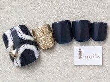 アイネイルズ 三宮店(I nails)/ネイビー個性派￥7500